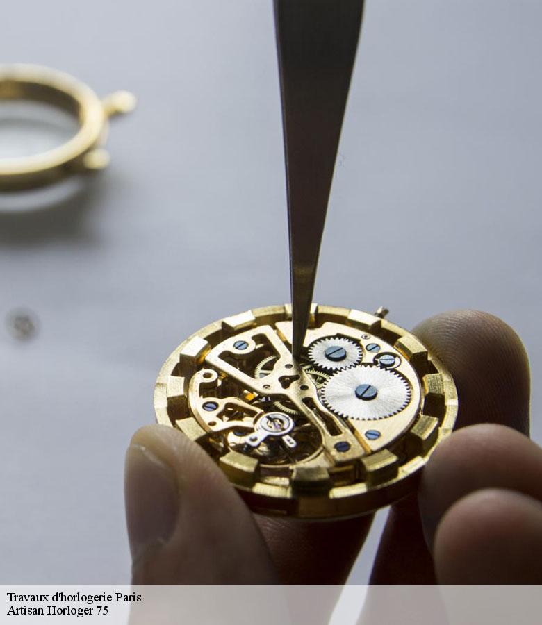 Travaux d'horlogerie 75 Paris  Artisan Horloger 75