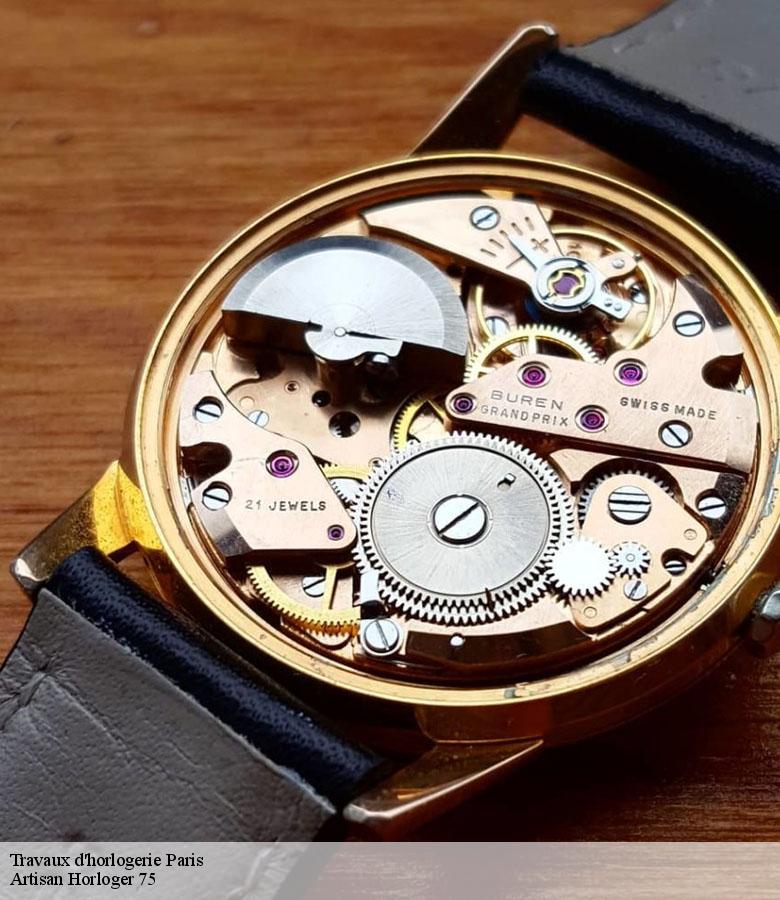 Travaux d'horlogerie 75 Paris  Artisan Horloger 75